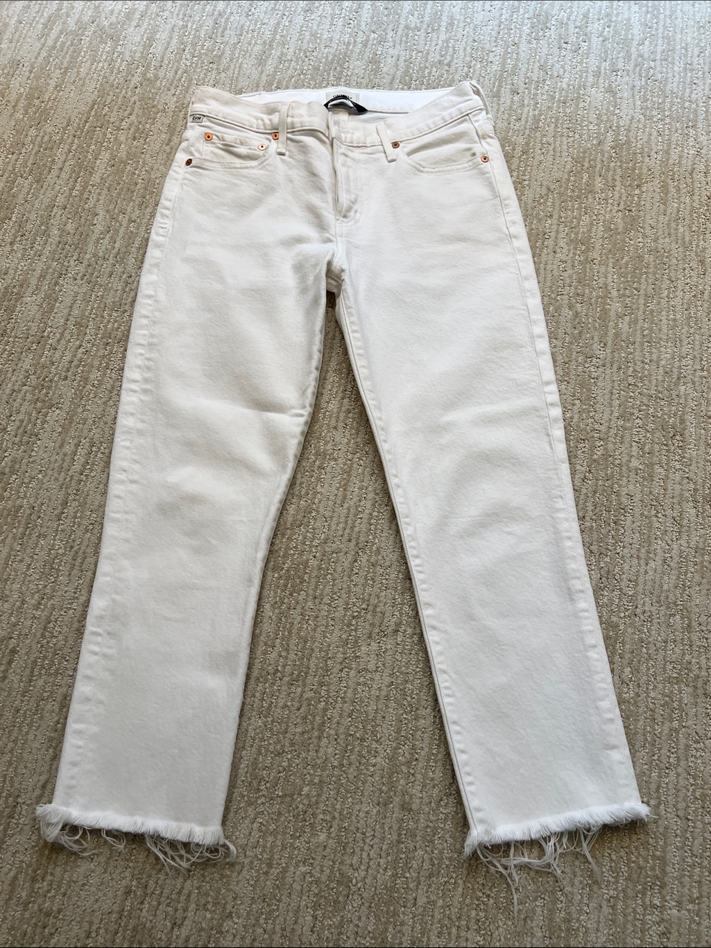 Citizens Of Humanity Women’s White Straight-Leg Jeans